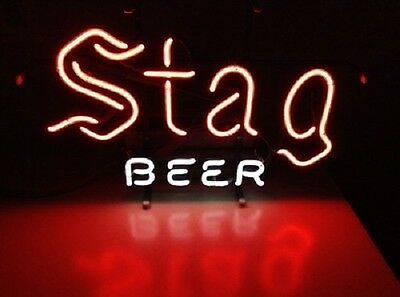 Stag Beer Script Neon Sign